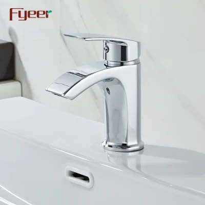 Fyeer 2022 Rubinetto per lavabo da bagno commerciale in ottone cromato