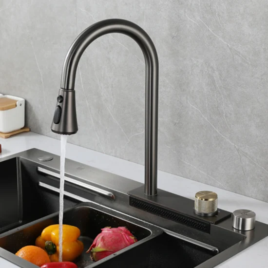 Kaiping Faucet Factory NSF Produttore di articoli sanitari, rubinetto per lavello in ottone con rotazione a 360°, miscelatore da cucina, rubinetto a 3 funzioni, rubinetto da cucina con accessori